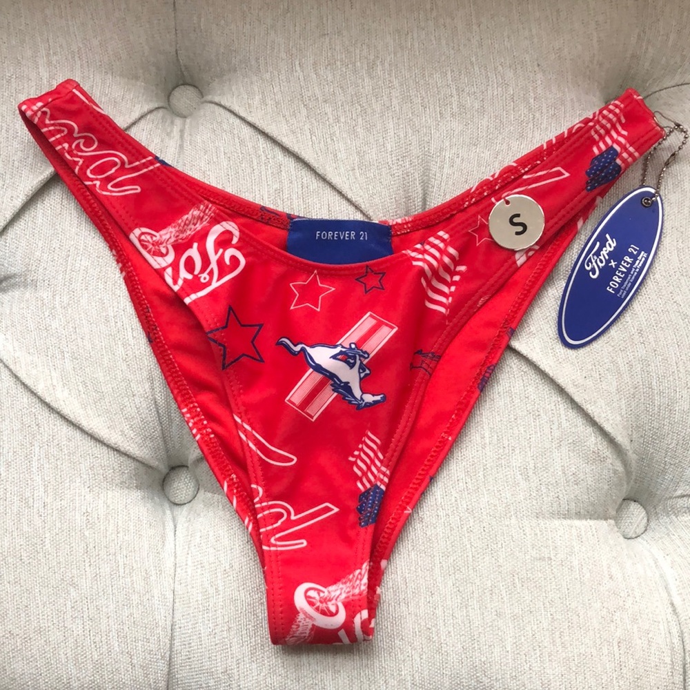 Forever 21 Ford Red White & Blue Cheeky Bikini